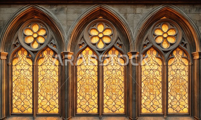  ديكورات داخلية عريقة، الأناقة والتراث الثقافي التقليدي في مباني المملكة العربية السعودية، شبكة نوافذ بنية المحفرة والمزخرفة بنقوش مميزة في وقت النهار، التصاميم الهندسية المعمارية المعقدة على الطراز الاسلامي للمساجد