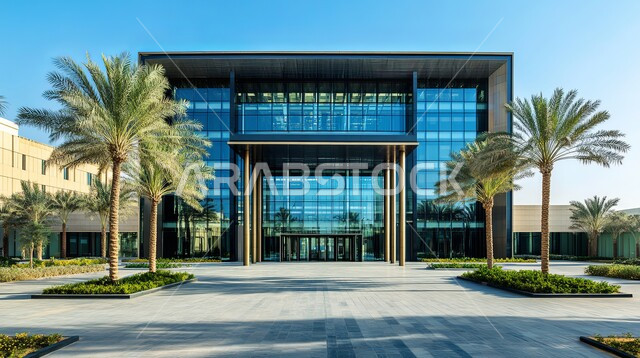 النمو والتقدم العمراني في العاصمة، الواجهات الزجاجية الضخمة، ديكورات وتصاميم خارجية عصرية متميزة على الطراز الحديث، الفن الهندسي المعماري المتطور للمباني في المملكة العربية السعودية، الاهتمام بزراعة أشجار النخيل، استقطاب المستثمرين والزوار من شتى انحاء العالم