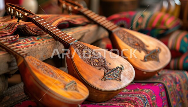 العزف على الآلات الوترية الكلاسيكية, مفهوم احياء التراث الموسيقي والثقافي, جلسة وناسة وطرب، مواهب فنية طربية، آلة العود الموسيقية السعودية التقليدية المشهورة