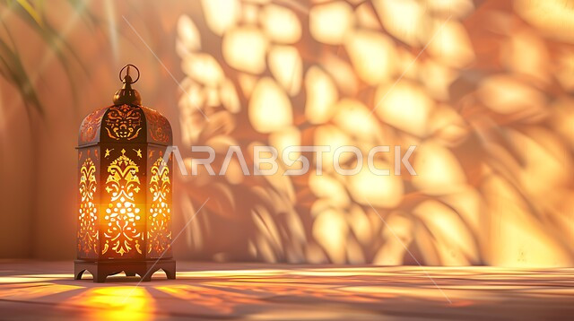الاستعداد والتجهيز لاستقبال شهر رمضان المبارك،   الفوانيس المعدنية المزخرفة المضيئة، تحف تقليدية تعبر عن الفن الإسلامي، الزينة والاكسسوارات العربية