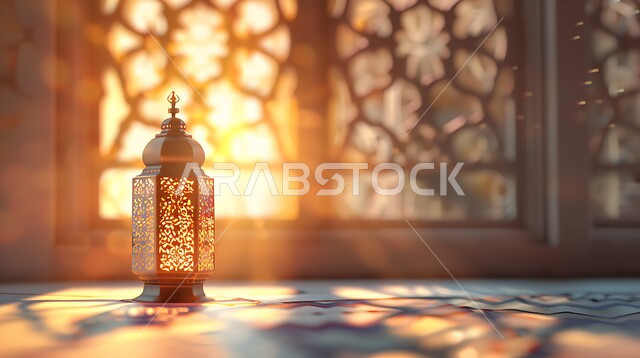 شهر رمضان المبارك،  فخامة ورقي الديكورات،  الفوانيس المعدنية المزخرفة المضيئة، تحف تقليدية تعبر عن الفن الإسلامي، الزينة والاكسسوارات العربية
