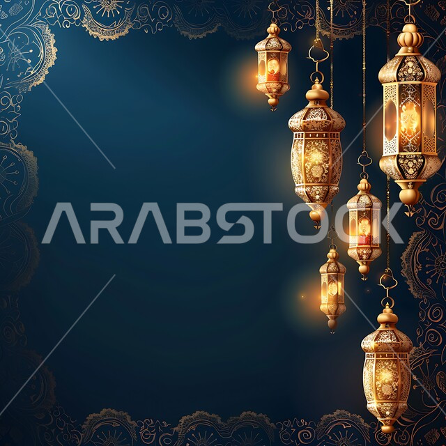 تحف دينية للاحتفال بقدوم شهر الخير, زينة واكسسورات الأعياد والمناسبات الاسلامية, التصميم الهندسي التقليدي للفوانيس المعدنية المعلقة في المملكة العربية السعودية, الأجواء الروحانية في رمضان المبارك