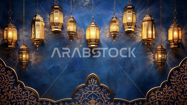تحف دينية للاحتفال بقدوم شهر الخير, زينة واكسسورات الأعياد والمناسبات الاسلامية, التصميم الهندسي التقليدي للفوانيس المعدنية المعلقة في المملكة العربية السعودية, الأجواء الروحانية في رمضان المبارك