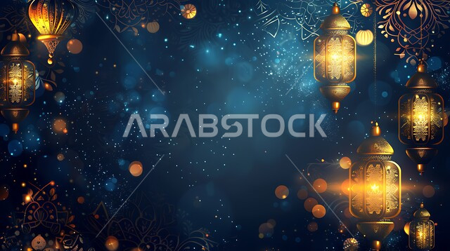 المصابيح الملكية المعلقة للاحتفال بقدوم شهر الخير, أجواء رمضانية وروحانية إسلامية, الاحتفال بقدوم رمضان الكريمر, التحف التقليدية والفوانيس المعدنية المضيئة، إضاءة وزينة الاعياد والمناسبات الدينية