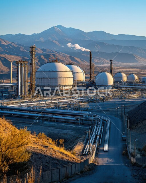 مفهوم هندسة البترول في دول الخليج, صناعات ومشاريع بتروكيماوية، مصفاة تكرير الغاز, النهضة بالاقتصاد الوطني السعودي, منظر المستودعات والخزانات الكبيرة والضخمة , مصانع ومعامل النفط في المملكة العربية السعودية