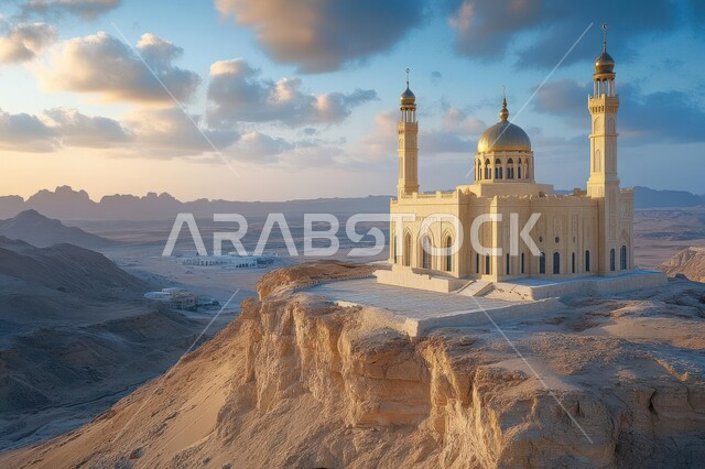 دعوة المسلمين لأداء الصلاة,  معالم السياحة المشهورة, الفن الهندسي المعماري لبناء المساجد في الطبيعة الصحراوية والبيئة الجبلية، التكوينات الصخرية الطبيعية في صحراء المملكة العربية السعودية، تشكلات الصخور في الجبال 