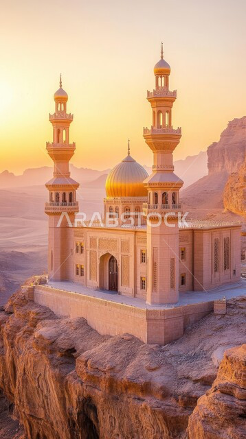 دعوة المسلمين لأداء الصلاة,  معالم السياحة المشهورة, الفن الهندسي المعماري لبناء المساجد في الطبيعة الصحراوية والبيئة الجبلية، التكوينات الصخرية الطبيعية في صحراء المملكة العربية السعودية، تشكلات الصخور في الجبال 