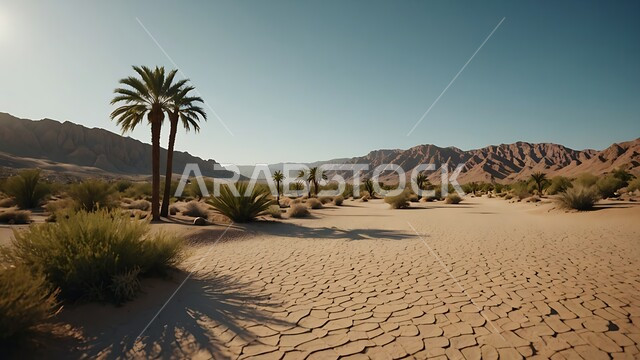 النباتات والمزروعات البرية في المحميات الطبيعية، الكثبان والمرتفعات الرملية في الصحراء, الرمال الذهبية الناعمة في المناطق الصحراوية, نمو الشوكيات والأعشاب في براري المملكة العربية السعودية