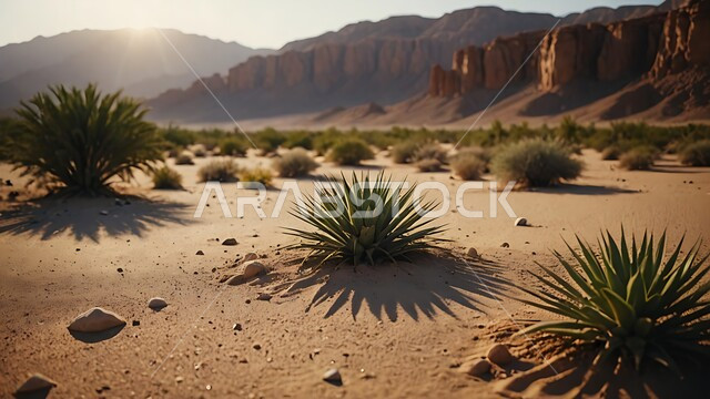 نمو الشوكيات والأعشاب في براري المملكة العربية السعودية, النباتات والمزروعات البرية في المحميات الطبيعية، الكثبان والمرتفعات الرملية في الصحراء, الرمال الذهبية الناعمة في المناطق الصحراوية