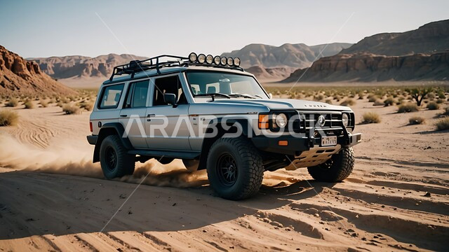 نشاط صحراوي ممتع، مغامرة شيقة في البيئة الصحراوية, الاستمتاع بممارسة الهوايات والأنشطة الترفيهية في مناطق الصحراء السعودية, مغامرات على الكثبان الرملية, قيادة سيارة الدفع الرباعي ( التطعيس )