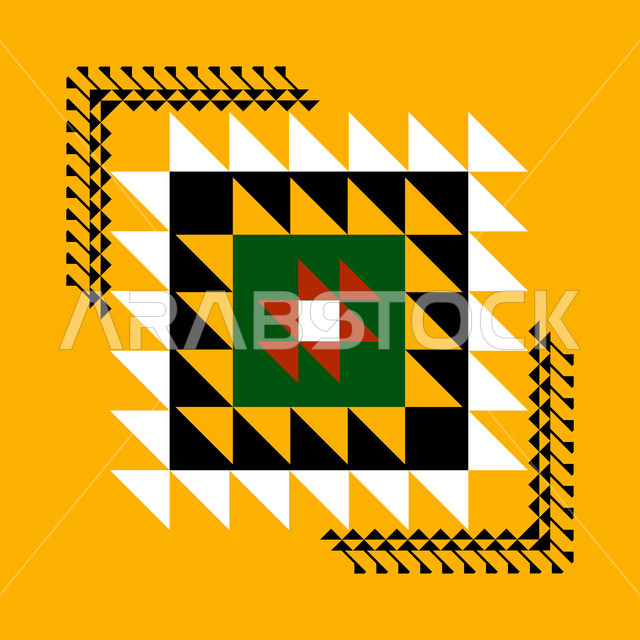 زخرفة السدو العسيري بأشكال مختلفة، التراث السعودي الشعبي، الفن التراثي الحرفي التقليدي، تصميم سعودي للنقوش العربيه الملونة الاصيله في المملكة العربيه السعودية