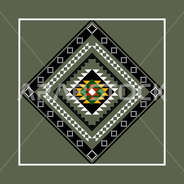 فنون حرفيه تراثيه تقليدية، التصاميم السعودية للنقوش العربيه الملونة الاصيله في المملكة العربيه، زخرفة السدو العسيري بأشكال مختلفة، التراث السعودي الشعبي