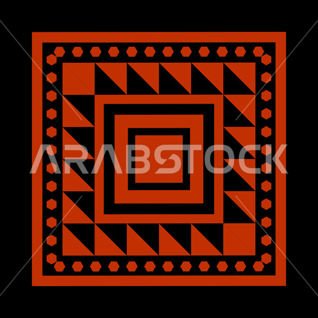 زخرفة السدو العسيري بأشكال مختلفة، التراث السعودي الشعبي، الفن التراثي الحرفي التقليدي، تصميم سعودي للنقوش العربيه الملونة الاصيله في المملكة العربيه السعودية