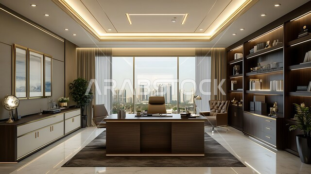 تصميم عصري حديث لمكاتب الشركات السعودية، غرفة أعمال واسعة مجهزة بالمعدات والأدوات، الواجهةات والنوافذ الزجاجية، الفن الهندسي المعماري المتطور، غرف عمل مكتبية بتصاميم وديكورات داخلية راقية