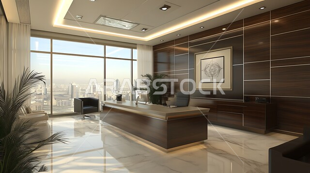 تصميم عصري حديث لمكاتب الشركات السعودية، غرفة أعمال واسعة مجهزة بالمعدات والأدوات، الواجهةات والنوافذ الزجاجية، الفن الهندسي المعماري المتطور، غرف عمل مكتبية بتصاميم وديكورات داخلية راقية