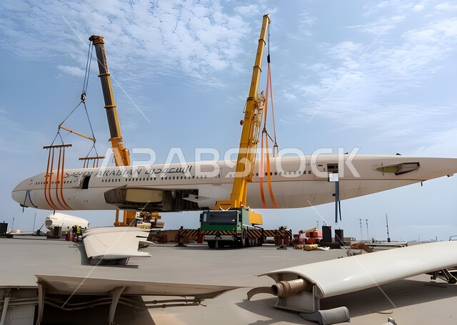 نقل طائرة في البر بواسطة الرافعات والشاحنات, المناسبات الوطنية الفريدة,  وسائل النقل البرية المتطورة,  مفهوم محاربة التحديات والصعوبات في محاولة النقل 