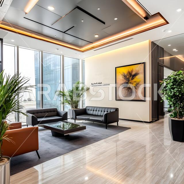 التصميم الداخلي الأنيق, مكتب بديكو راقي على الطراز الحديث, تصاميم حديثة لمكاتب الشركات في المملكة العربية السعودية, تجهيزات مكتبية مع أثاث مكتبي مريح, الديكورات العصرية الفاخرة, النوافذ والواجهات الزجاجية 