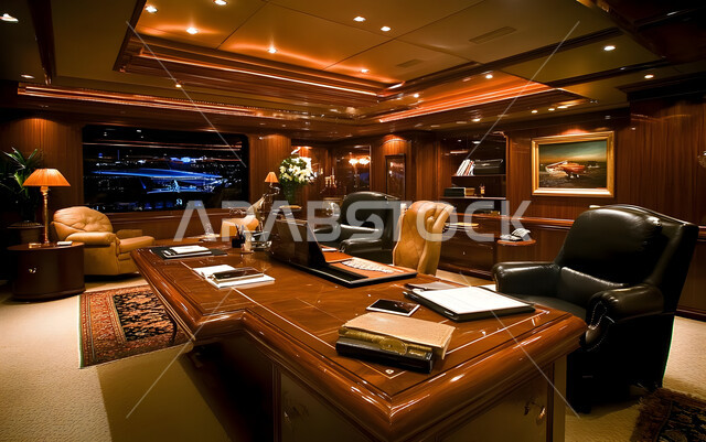 تصاميم حديثة لمكاتب الشركات في المملكة العربية السعودية, الديكورات العصرية الفاخرة, التصميم الداخلي الأنيق, مكتب بديكو راقي على الطراز الحديث, تجهيزات مكتبية مع أثاث مكتبي مريح