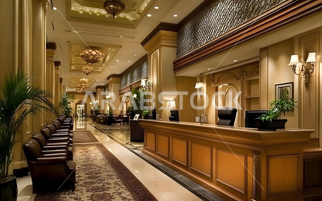 Modern designs for corporate offices in Saudi Arabia, luxurious modern decorations, elegant interior design, high-end modern style deco office, office equipment with comfortable office furniture