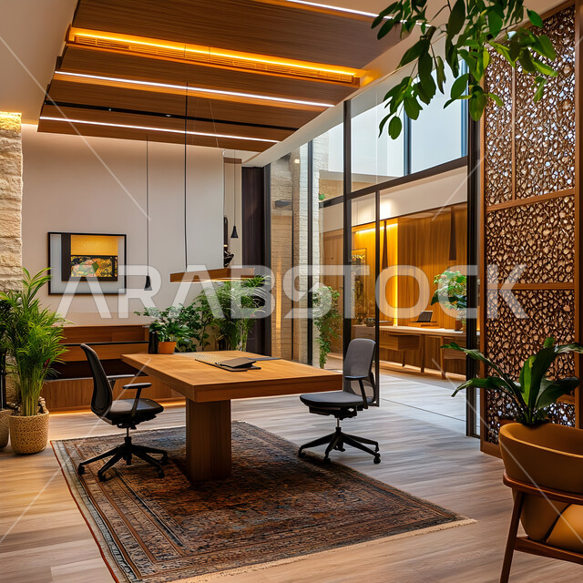 مكتب بديكو راقي على الطراز الحديث, تصاميم حديثة لمكاتب الشركات في المملكة العربية السعودية, الديكورات العصرية الفاخرة, التصميم الداخلي الأنيق, تجهيزات مكتبية مع أثاث مكتبي مريح