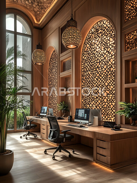 غرفة مكتبية بتصاميم عصرية حديثة, ديكور المكاتب في شركات المملكة العربية السعودية, ديكورات داخلية على الطراز الحديث, أثاث مكتبي راقي و فاخر