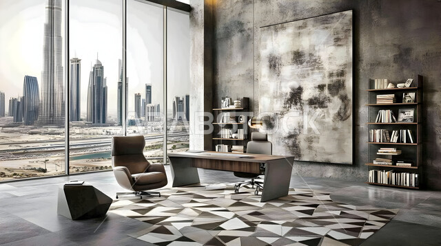 تصاميم حديثة لمكاتب الشركات في المملكة العربية السعودية, مكتب بديكور راقي على الطراز الحديث, تجهيزات مكتبية مع أثاث مكتبي مريح, الديكورات العصرية الفاخرة, التصميم الداخلي الأنيق, النوافذ والواجهات الزجاجية