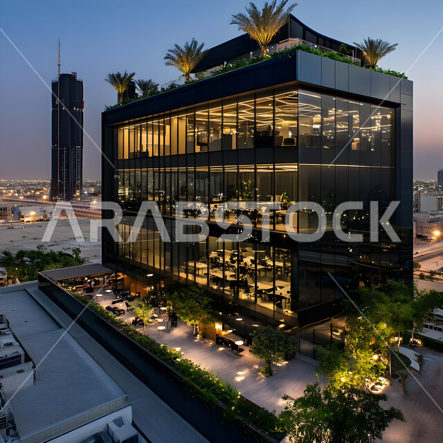 الفن الهندسي المعماري المتطور للمباني في المملكة العربية السعودية، النمو والتقدم العمراني في العاصمة، ديكورات وتصاميم خارجية عصرية متميزة على الطراز الحديث، استقطاب المستثمرين والزوار من انحاء العالم، الواجهات الزجاجية الضخمة