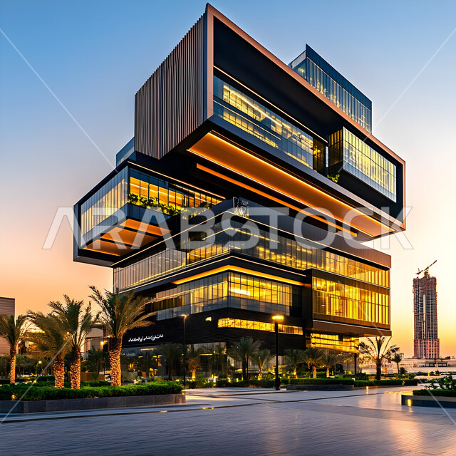 الفن الهندسي المعماري المتطور للمباني في المملكة العربية السعودية، النمو والتقدم العمراني في العاصمة، ديكورات وتصاميم خارجية عصرية متميزة على الطراز الحديث، استقطاب المستثمرين والزوار من انحاء العالم، الواجهات الزجاجية الضخمة