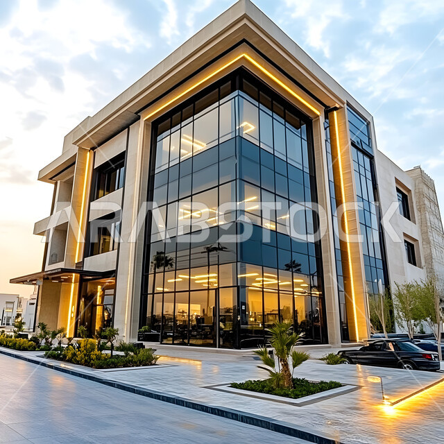 النمو والتقدم العمراني في العاصمة، ديكورات وتصاميم خارجية عصرية متميزة على الطراز الحديث، الفن الهندسي المعماري المتطور للمباني في المملكة العربية السعودية، استقطاب المستثمرين والزوار من انحاء العالم، الواجهات الزجاجية الضخمة