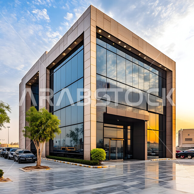 ديكورات وتصاميم خارجية عصرية متميزة على الطراز الحديث، الفن الهندسي المعماري المتطور للمباني في المملكة العربية السعودية، الاهتمام بزراعة الأشجار، استقطاب المستثمرين والزوار من انحاء العالم، النمو والتقدم العمراني في العاصمة، الواجهات الزجاجية الضخمة