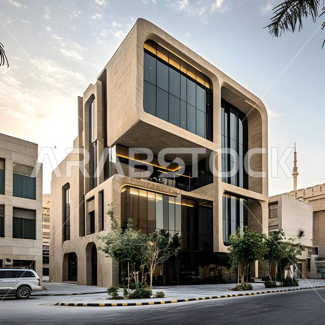 ديكورات وتصاميم خارجية عصرية متميزة على الطراز الحديث، الفن الهندسي المعماري المتطور للمباني في المملكة العربية السعودية، الاهتمام بزراعة الأشجار، استقطاب المستثمرين والزوار من انحاء العالم، النمو والتقدم العمراني في العاصمة، الواجهات الزجاجية الضخمة