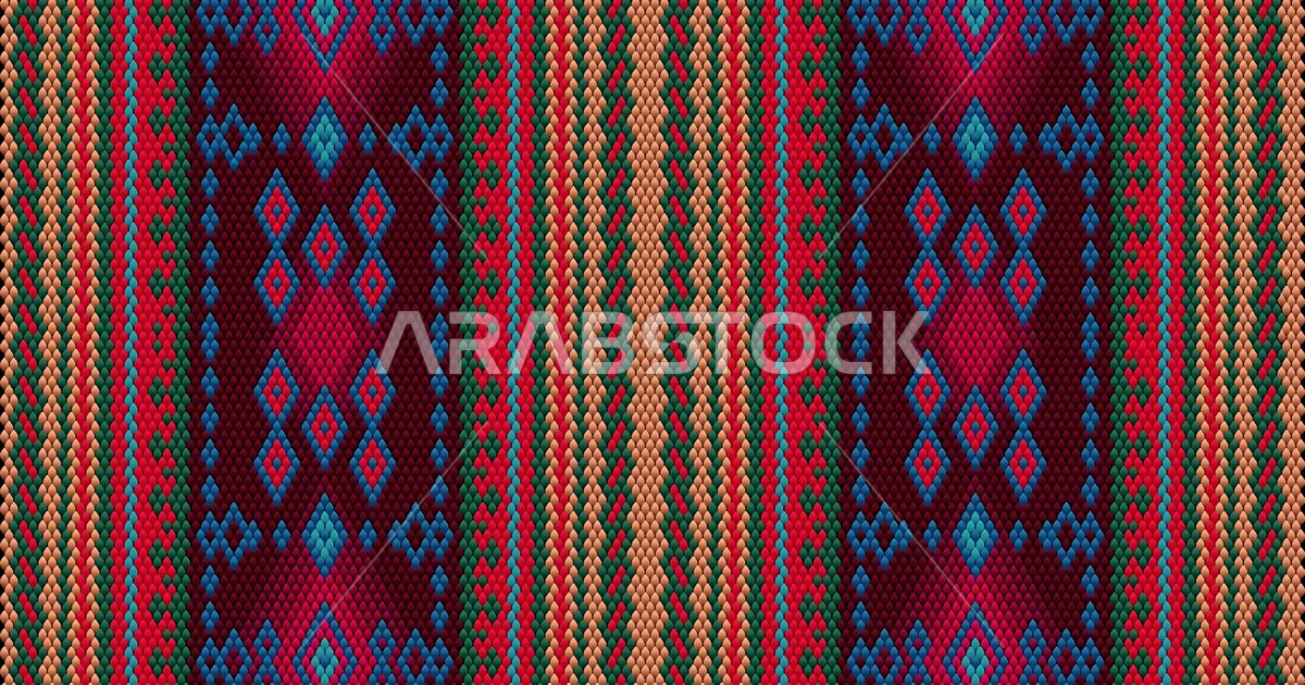 التراث السعودي الشعبي، تطريز تقليدي لزخرفة السدو تراثية، تصميم سعودي ...