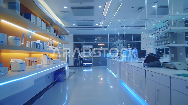 مركز أبحاث سعودي عصري في المملكة العربية السعودية، مفهوم البحث والتطوير العلمي للعينات عبر الأجهزة الحديثة المتطورة في مخبر الأبحاث الطبية ,الطب والرعاية الصحيه, تقدم التكنولوجيا الحيوية في المختبرات العلمية