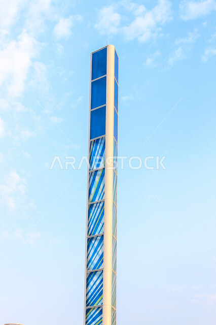 A picture of tourist attractions on the Jeddah Corniche, the waterfront in the city of Jeddah, Saudi Arabia, enjoying the tourist places in the coastal city of Jeddah