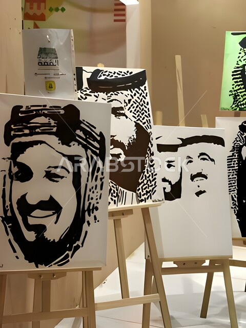 Celebrating National Holidays and Occasions, A Collection of Paintings of the Al Saud Ruling Family, King Abdulaziz, King Salman and Crown Prince Mohammed bin Salman, The Day We Started 1727 AD, Saudi National Day on September 23