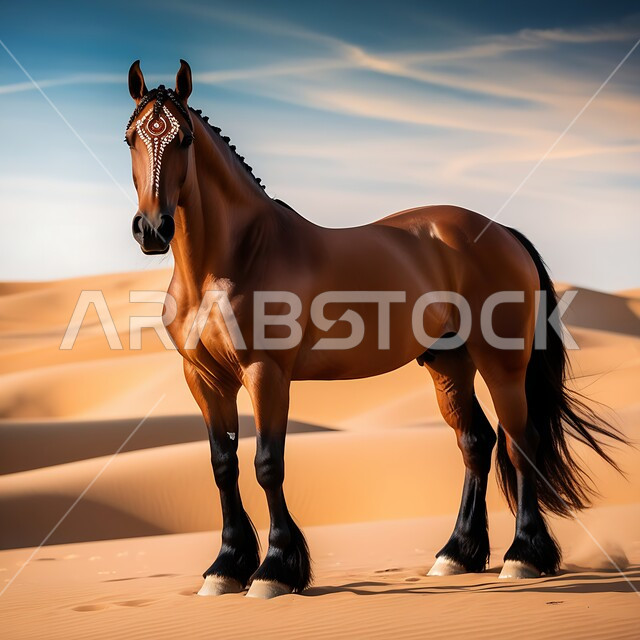 الشغف بتربية الخيول العربية والفروسية، رمز الأصالة والعروبة، توارث حب ورعاية الجياد من الأجداد في المملكة العربية السعودية، جواد بني عربي أصيل