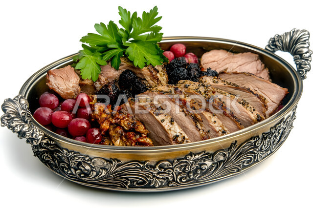 فن الطهي والشواء، طبق من قطع لحم الضأن الشهية مع الخضراوات, وصفات اللحومات المشوية بالنكهات المتميزة، مطاعم للمأكولات الشرقية في المملكة العربية السعودية، وجبات اللحم الصحية والمغذية، وجبة غذائية غنية بالبروتين