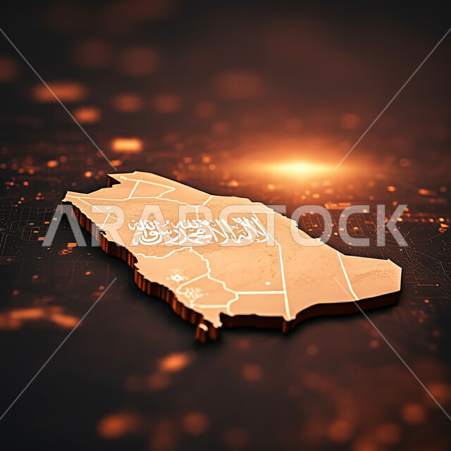 شعار وراية الإسلام والتوحيد، خريطة المملكة العربية السعودية، رؤية مستقبلية سعودية 2030، مفهوم حب الوطن والانتماء إليه، اليوم الوطني السعودي 23  سبتمبر، تحديد الحدود والمناطق الداخلية للدولة