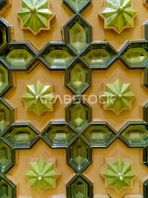 One of the doors of the Prophet’s Mosque inside the Museum of the Two Holy Mosques in Makkah Al-Mukarramah, one of the most beautiful museums in Saudi Arabia, Islamic history