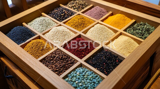 Traditional Popular Markets: Artistic Display of Spices, Aromati