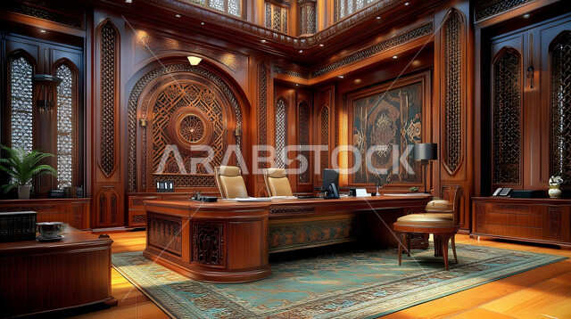 تصاميم حديثة لمكاتب الشركات في المملكة العربية السعودية, التصميم الداخلي والديكورات العصرية الفاخرة, مكتب بديكور راقي على الطراز الحديث, تجهيزات مكتبية أنيقة مع أثاث مكتبي مريح