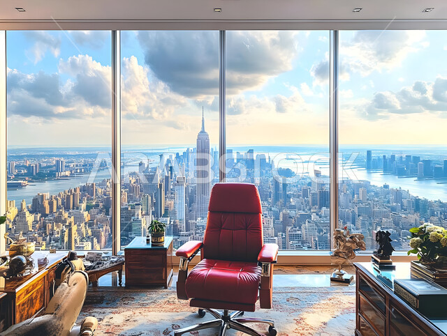 Large glass facades, elegant office equipment with comfortable office furniture, modern designs for corporate offices in Saudi Arabia, luxury modern interior design and decorations, office with high-end modern style decoration