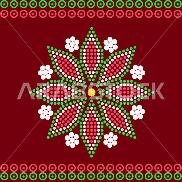 Popular designs for colorful, authentic Arabic inscriptions in the Kingdom of Saudi Arabia, the popular Saudi heritage of Sadu decoration with geometric shapes, traditional traditional art.