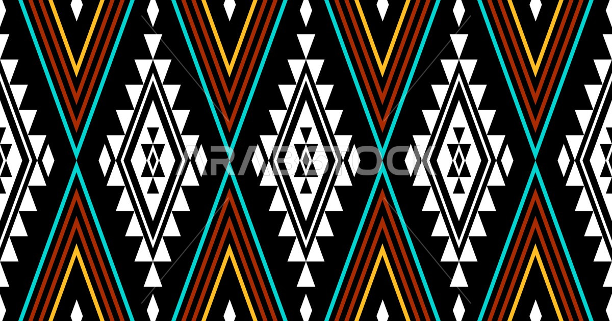 Saudi Geometric Patterns The popular Saudi heritage of Sadu decoration with geometric shapes ...