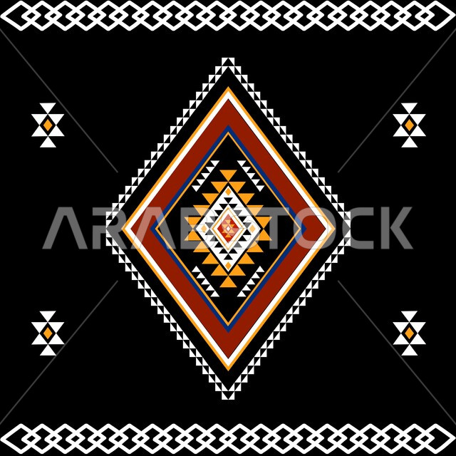 تصاميم شعبية للنقوش العربيه الاصيله الملونة في المملكة العربيه السعودية، التراث السعودي الشعبي لزخرفة السدو بأشكال هندسية، الفن التراثي الحرفي التقليدي