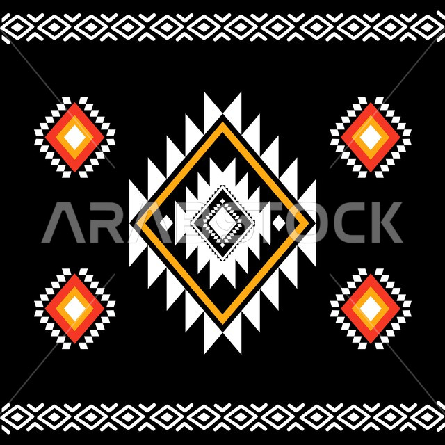 تصاميم شعبية للنقوش العربيه الاصيله الملونة في المملكة العربيه السعودية، التراث السعودي الشعبي لزخرفة السدو بأشكال هندسية، الفن التراثي الحرفي التقليدي