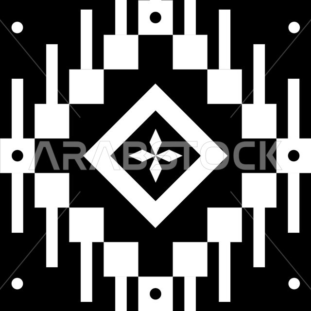 تصاميم شعبية للنقوش العربيه الاصيله الملونة في المملكة العربيه السعودية، التراث السعودي الشعبي لزخرفة السدو بأشكال هندسية، الفن التراثي الحرفي التقليدي