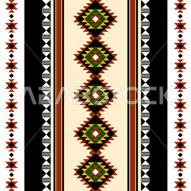 الفن التراثي الحرفي التقليدي, تصاميم شعبية للنقوش العربيه الاصيله الملونة في المملكة العربيه السعودية, التراث السعودي الشعبي لزخرفة السدو بأشكال هندسية