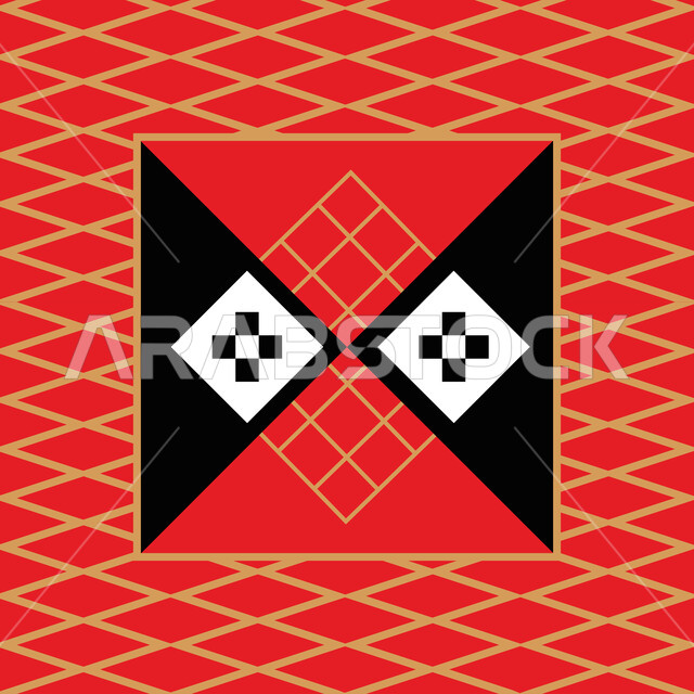 تصاميم شعبية للنقوش العربيه الاصيله الملونة في المملكة العربيه السعودية، التراث السعودي الشعبي لزخرفة السدو بأشكال هندسية، الفن التراثي الحرفي التقليدي