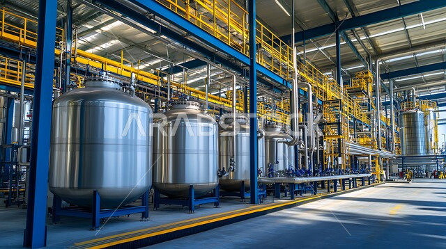 Huge and large warehouses, industrial engineering and equipment, petrochemical industries and projects, liquid nitrogen tanks and heat exchanger coils for industrial gas production, factories and laboratories in the Kingdom of Saudi Arabia.